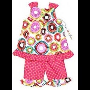 🎉Molly &Abbott (3T&4T)2Pc.Outfit Confeti 🎉 NWT